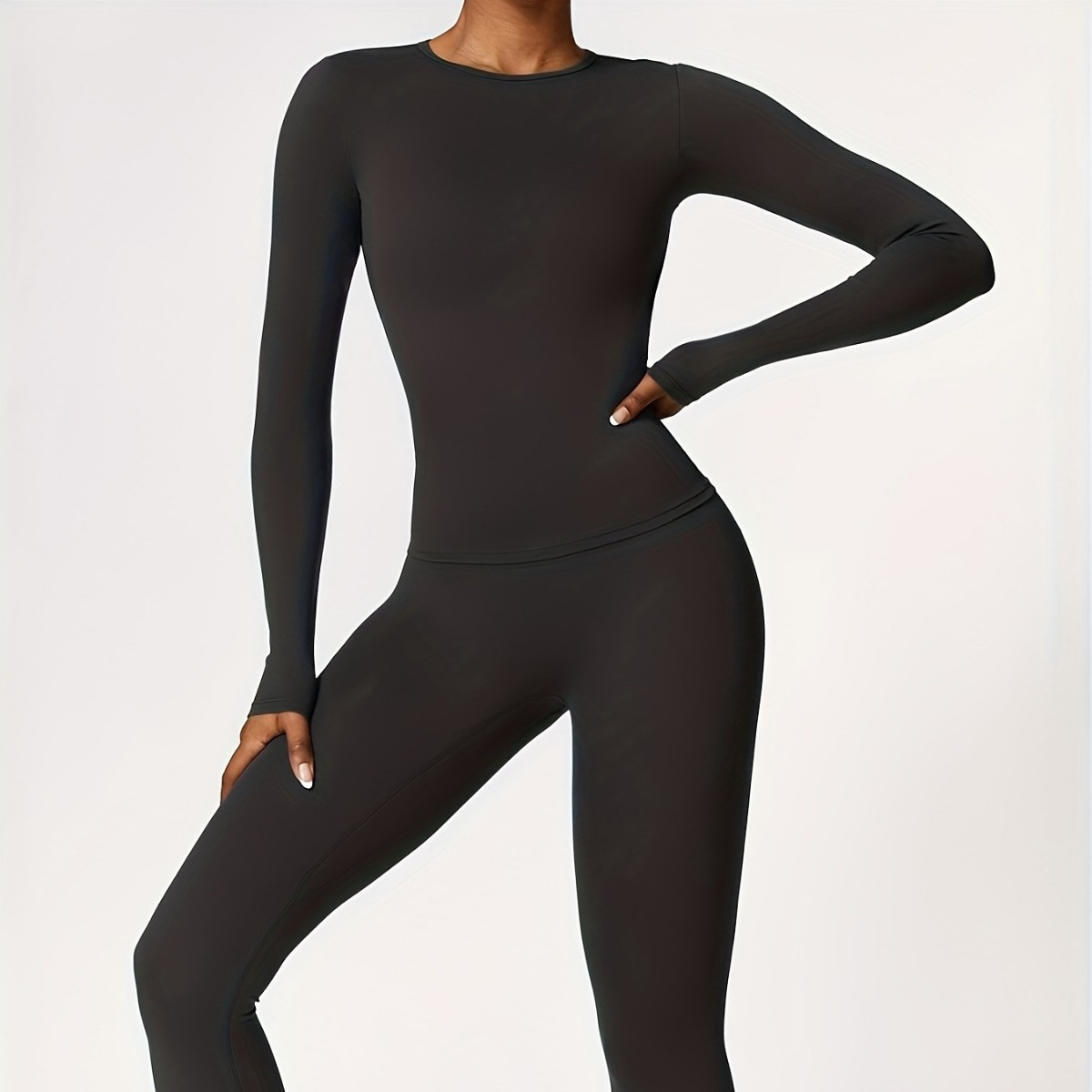 Winter Clothing For - Tight-fitting yoga suit slim long-sleeved outdoor