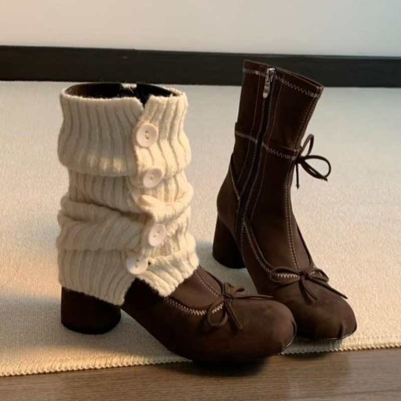 Winter Clothing Trends 2025 - Bow High Heels Women Boots New