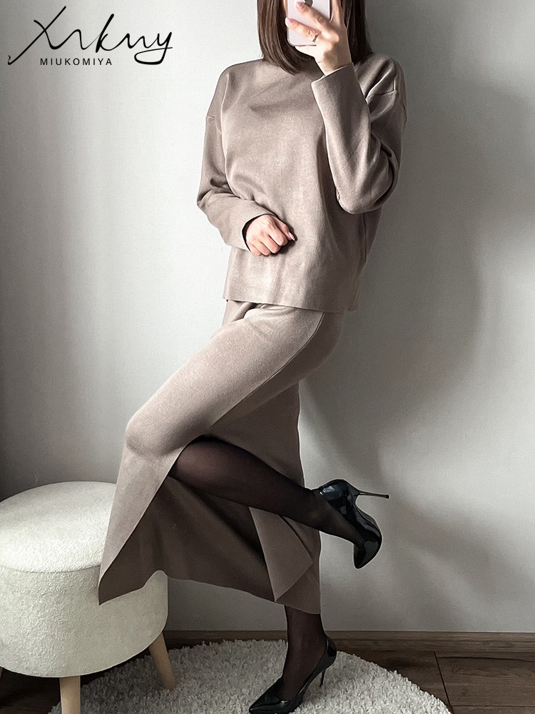 Winter Wear Clothes - Purple Women Two Piece Set Bodycon