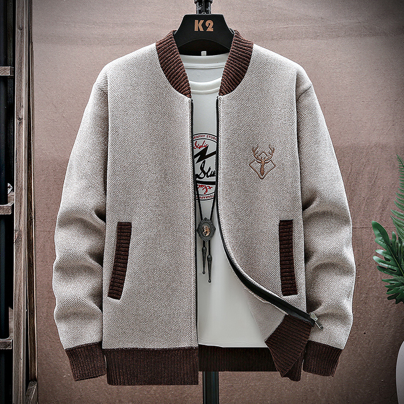 Winter Clothing Trends 2025 - Men Cardigan Knitted Sweatercoat 2025 Autumn
