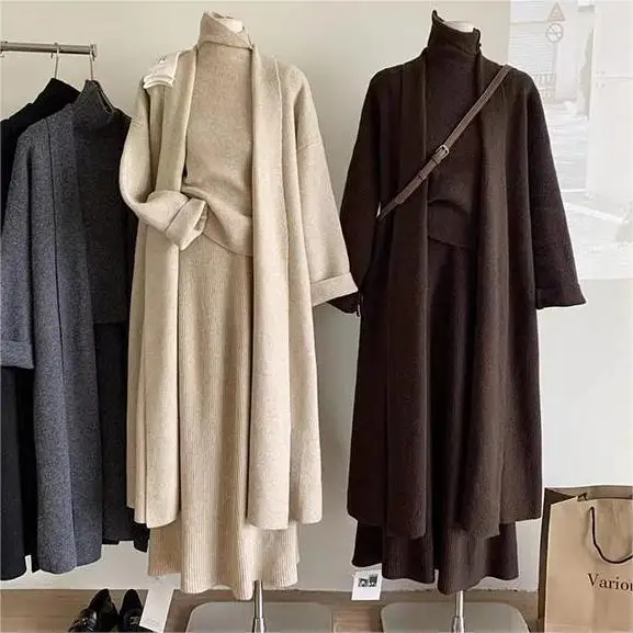Winter Clothing Sales - Three Piece Sets Women Long Sweater