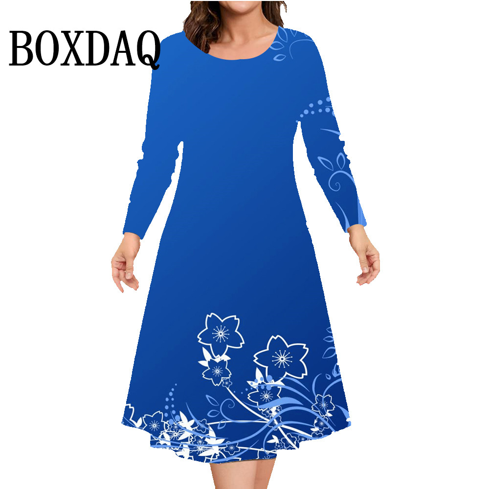 Autumn Winter Long Sleeve Dres - Winter Clothing For Plus Size Women 评论和价格