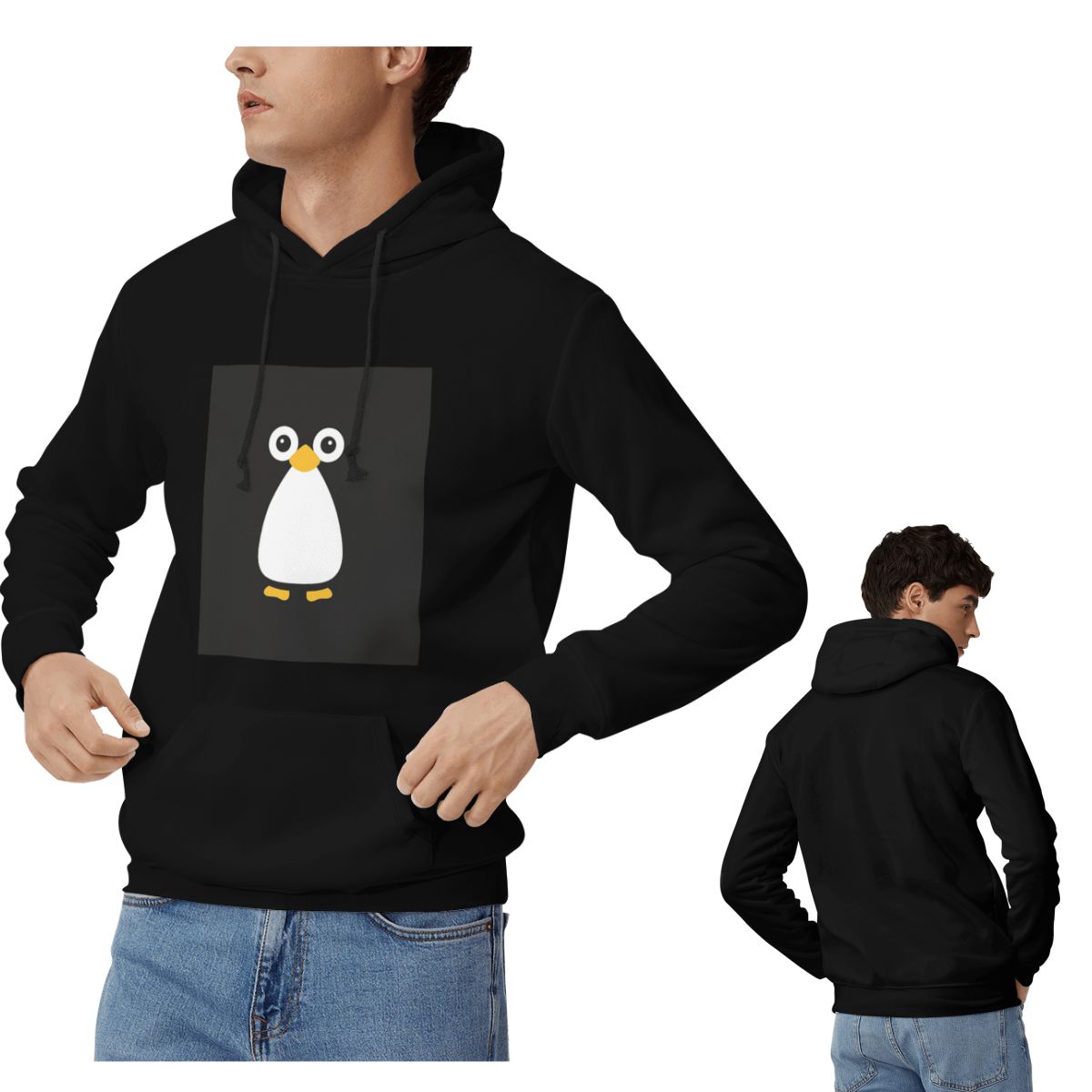 Cute Vector Penguin Hoodies Me - Winter Clothing Vector 评论和价格