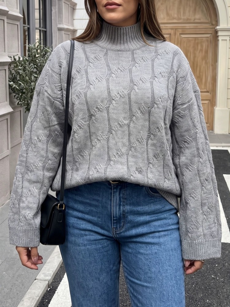 Women's Plus Size Casual Knitt - Winter Clothing For Plus Size Women 评论和价格