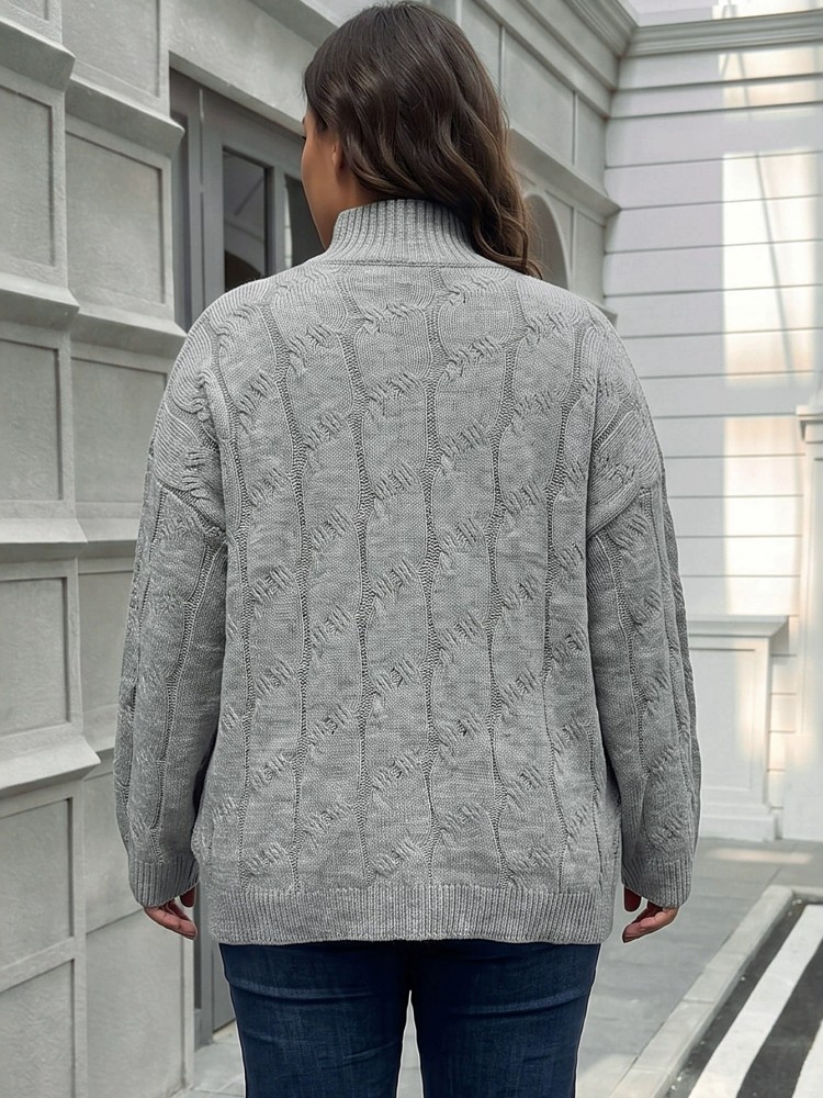 Women's Plus Size Casual Knitt - Winter Clothing For Plus Size Women 评论和价格
