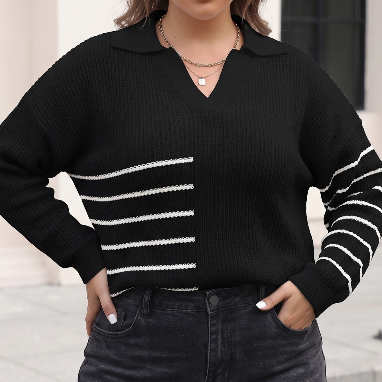 Women's Plus Size L-3XL Casual - Winter Clothing For Plus Size Women 评论和价格