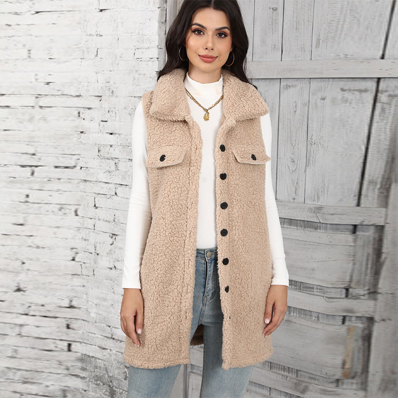 Women's Lamb Plush Vests Splic - Winter Clothing On Sale Women'S 评论和价格