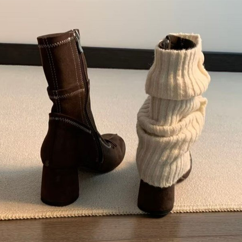 Bow High Heels Women Boots New - Winter Clothing Trends 2025 评论和价格