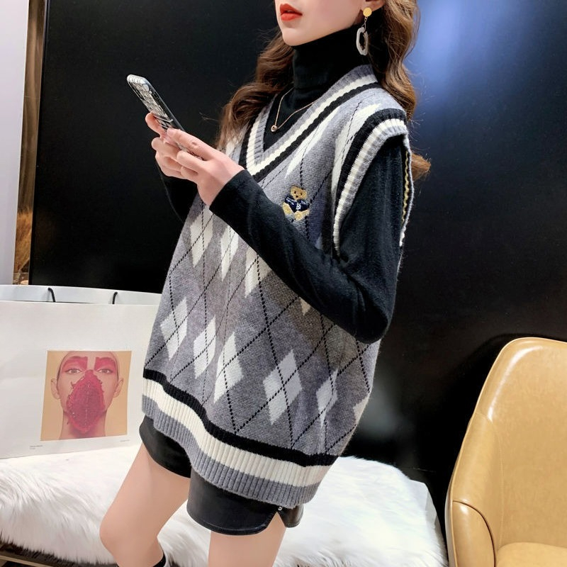 Red Knit Vests for Women Sleev - Winter Clothing Trends 2025 评论和价格