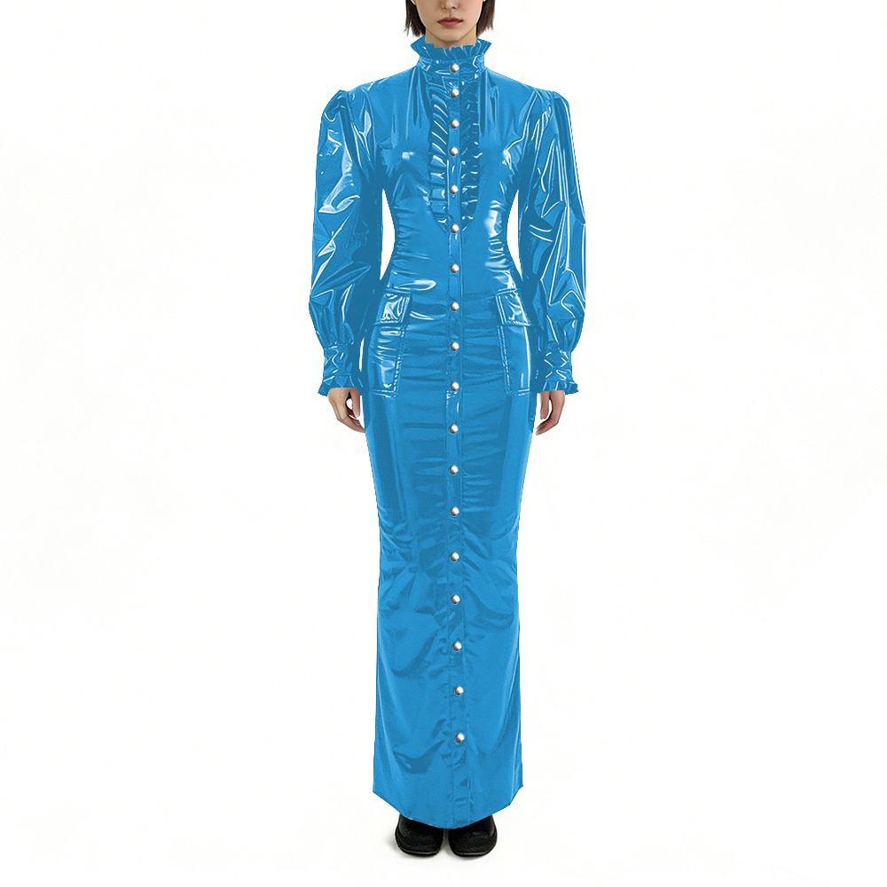 Glossy PVC Long Pencil Dress P - Winter Clothing For Plus Size Women 评论和价格