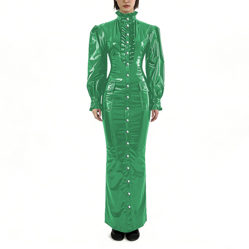 Glossy PVC Long Pencil Dress P - Winter Clothing For Plus Size Women 评论和价格
