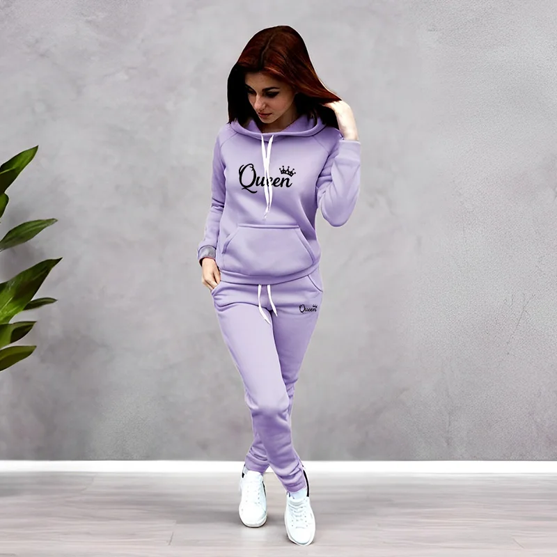Womens Tracksuit Queen Letter  - Winter Clothing For 评论和价格
