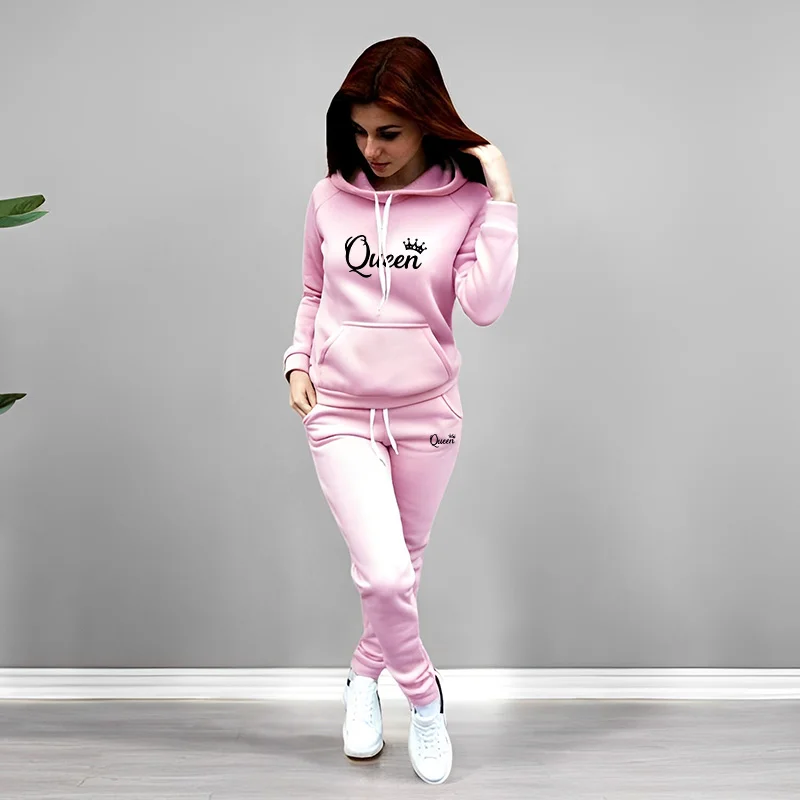 Womens Tracksuit Queen Letter  - Winter Clothing For 评论和价格
