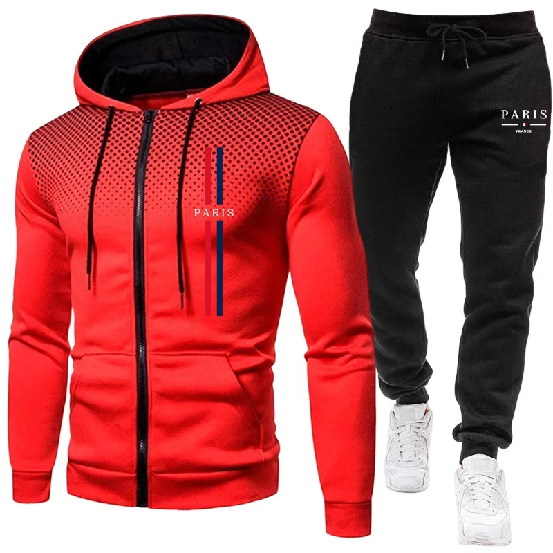 Men sports suit zipper jacket+ - Winter Clothing For 评论和价格