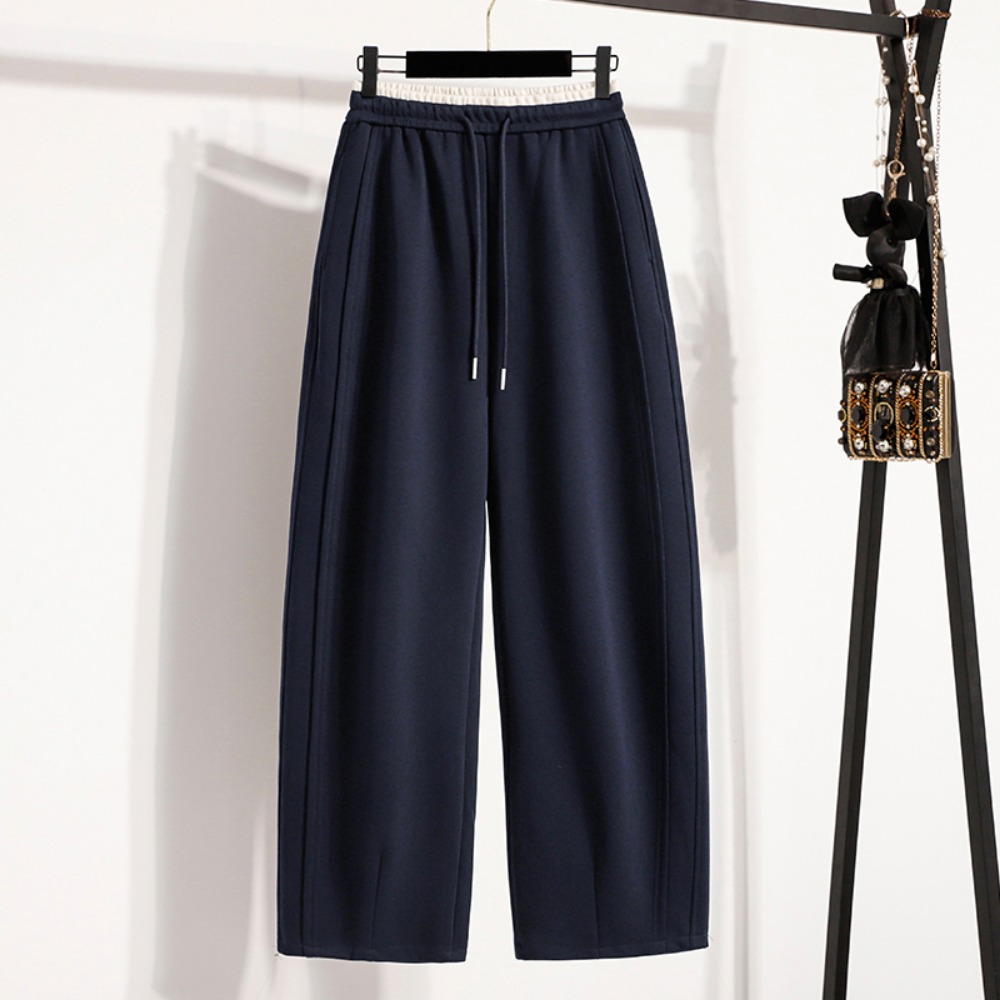 Casual High Waist Spliced Stra - Winter Clothing For Plus Size Women 评论和价格