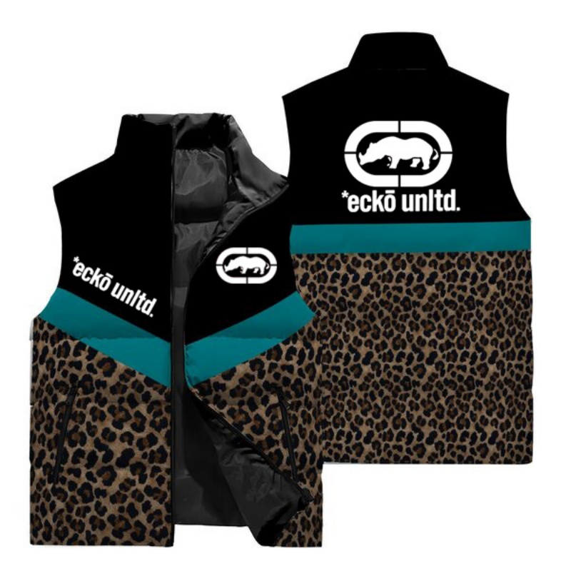 New Men Rhino Logo Leopard Pri - Padded Vest Gilet 评论和价格