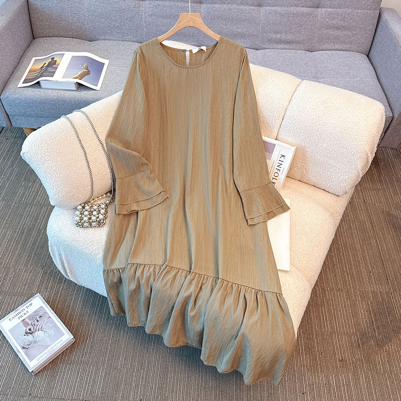 Elegant Vintage O-neck solid l - Winter Clothing For Plus Size Women 评论和价格