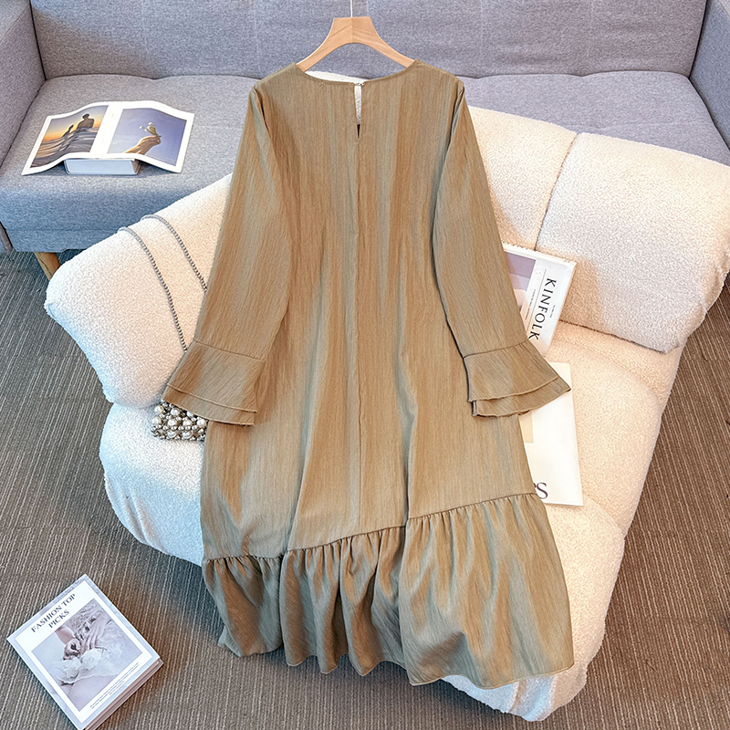 Elegant Vintage O-neck solid l - Winter Clothing For Plus Size Women 评论和价格