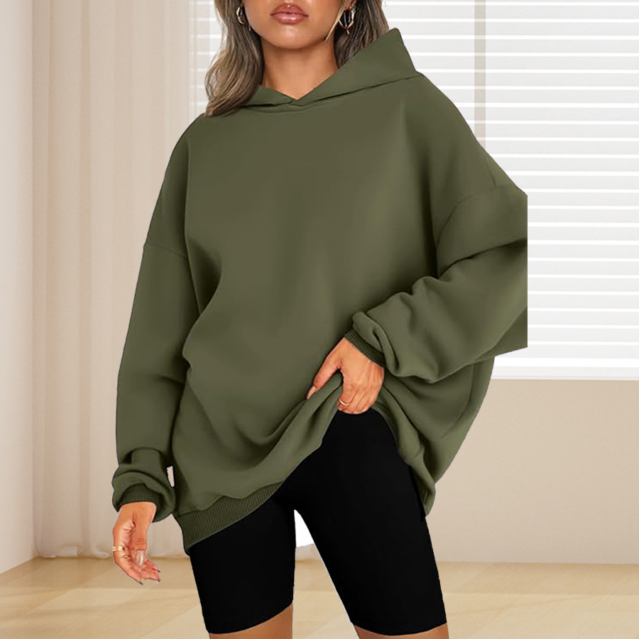 Plus Size Basic Solid Color Ho - Winter Clothing For Plus Size Women 评论和价格