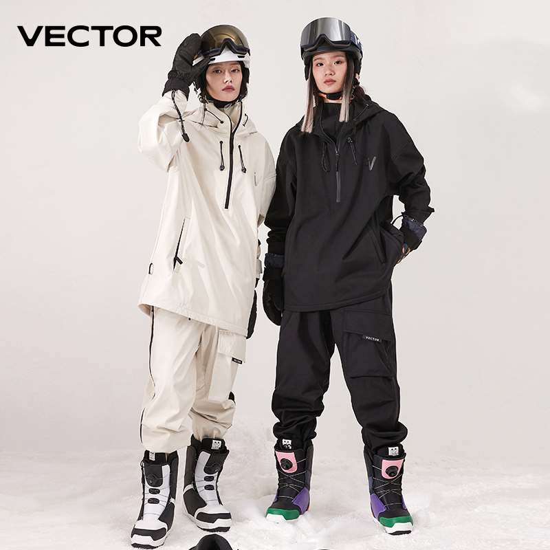 Men Women Solid Color Ski Jack - Winter Clothing Vector 评论和价格
