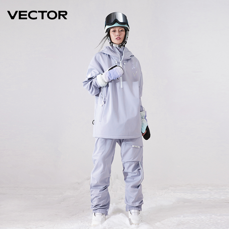 Men Women Solid Color Ski Jack - Winter Clothing Vector 评论和价格