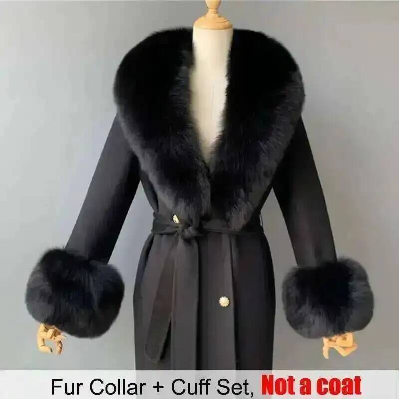 Real Fur Collar And Cuffs Set  - Winter Clothing Women Sale 评论和价格
