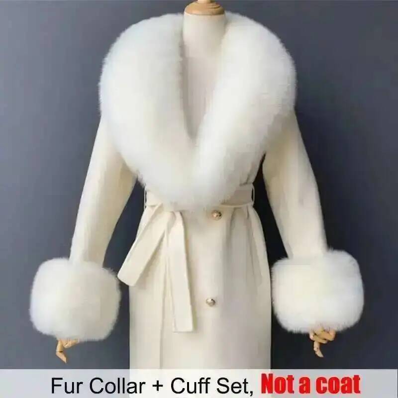 Real Fur Collar And Cuffs Set  - Winter Clothing Women Sale 评论和价格
