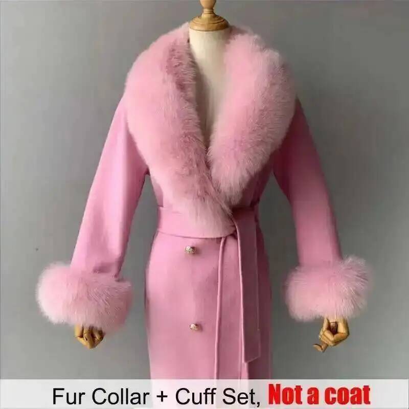 Real Fur Collar And Cuffs Set  - Winter Clothing Women Sale 评论和价格