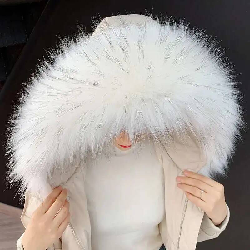 Detachable Faux Fur Collar Ext - Winter Clothing Women Sale 评论和价格