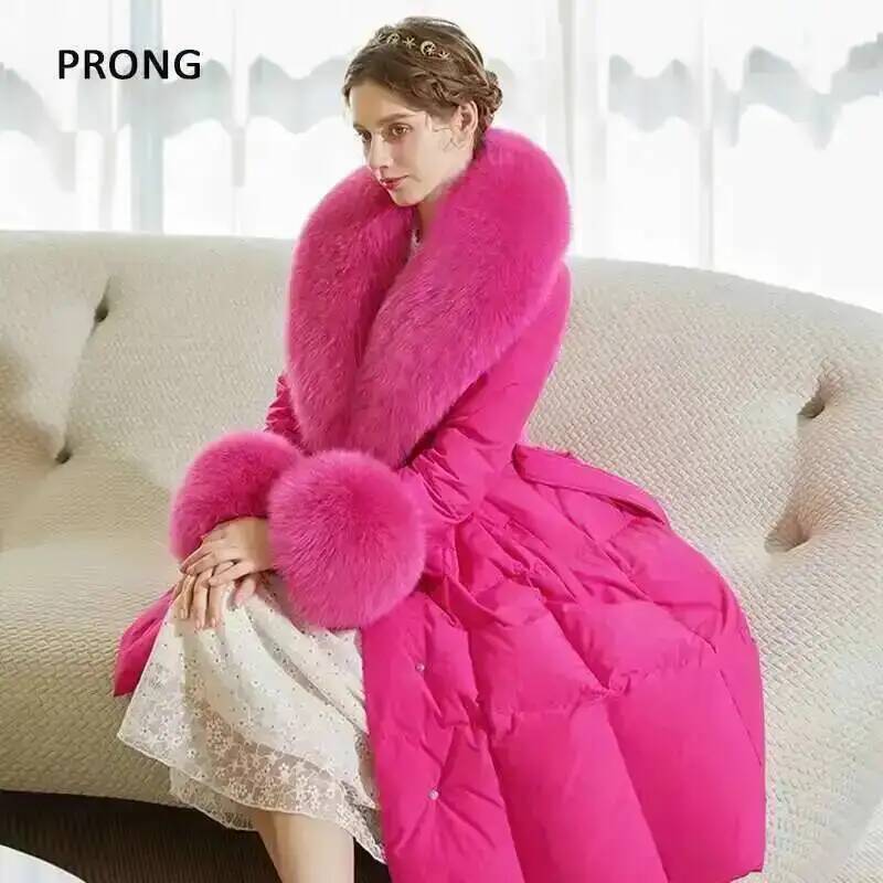 100% Real Fox Fur Collar Winte - Winter Clothing Women Sale 评论和价格