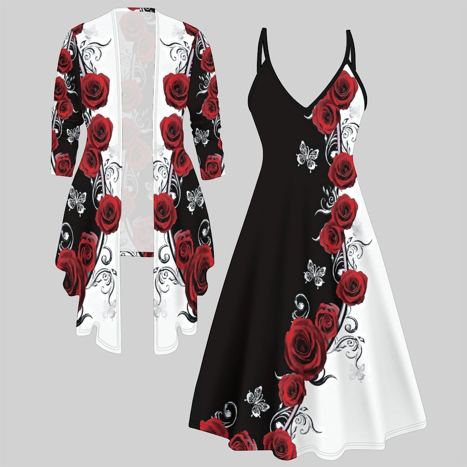 Print Two Piece Set Women Midi - Winter Clothing Women Sale 评论和价格