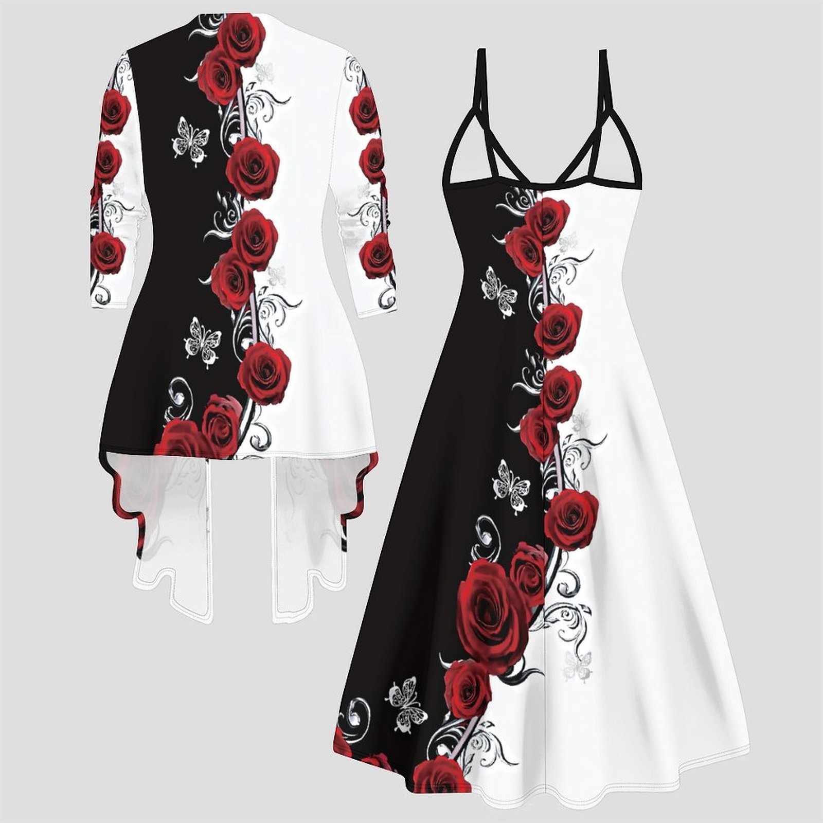 Print Two Piece Set Women Midi - Winter Clothing Women Sale 评论和价格